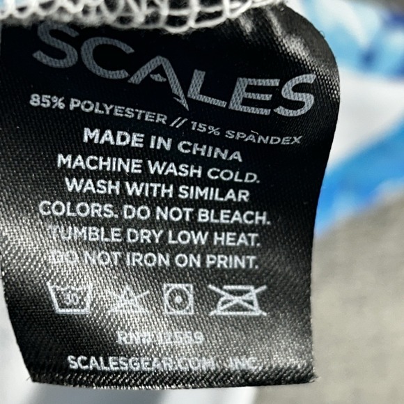 Scales Golf Polo Shirt Men Size XXXL Blue Palms Short Sleeve - Picture 7 of 8